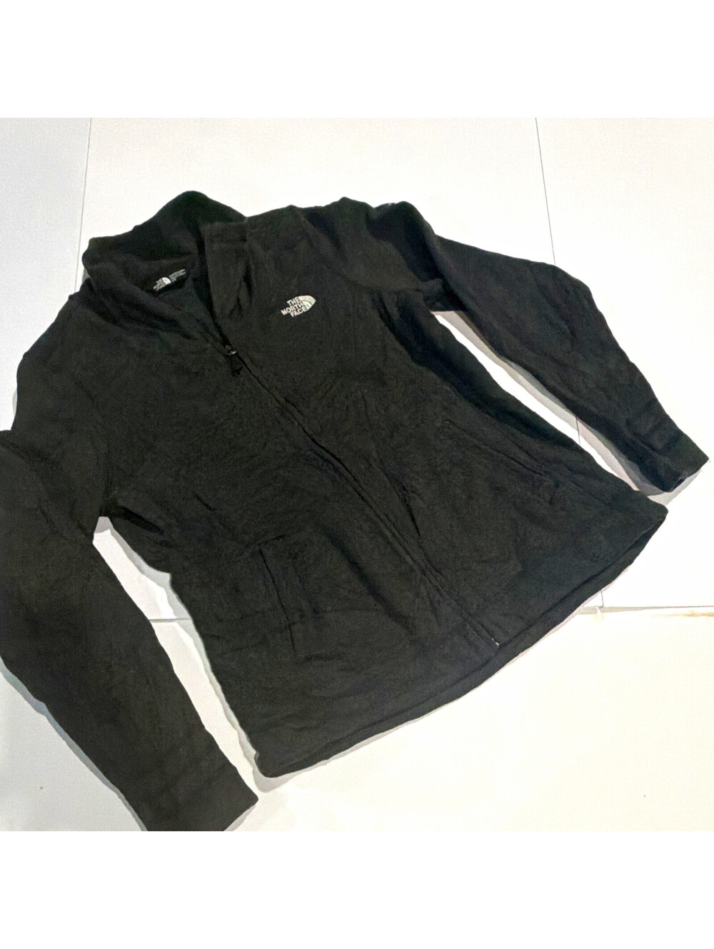 The North Face Women’s Black Solid Logo Full Zip Short Jacket L/G